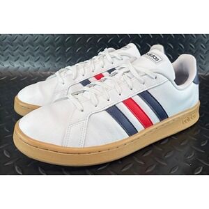 Adidas Grand Court Cloud White Blue Red Gum EE7888 Mens sneakers size 12